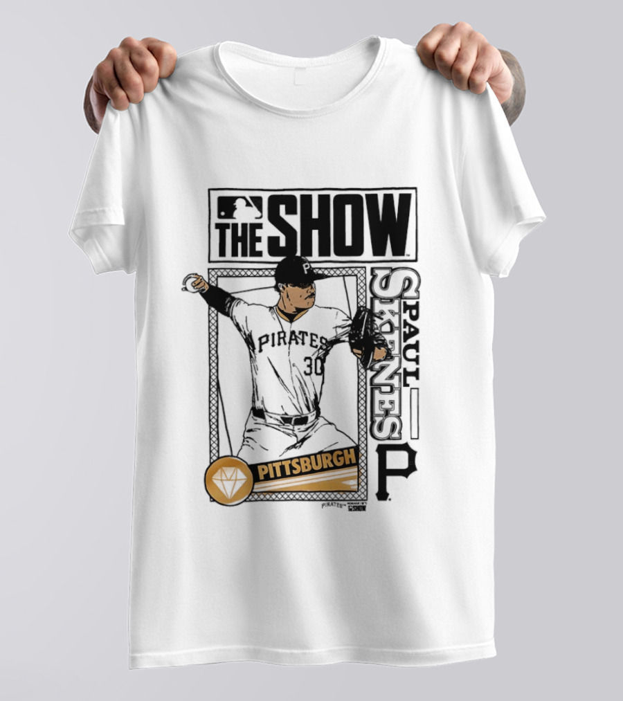 Pittsburgh MLB The Show Paul Skenes 30 Caricature T-Shirt