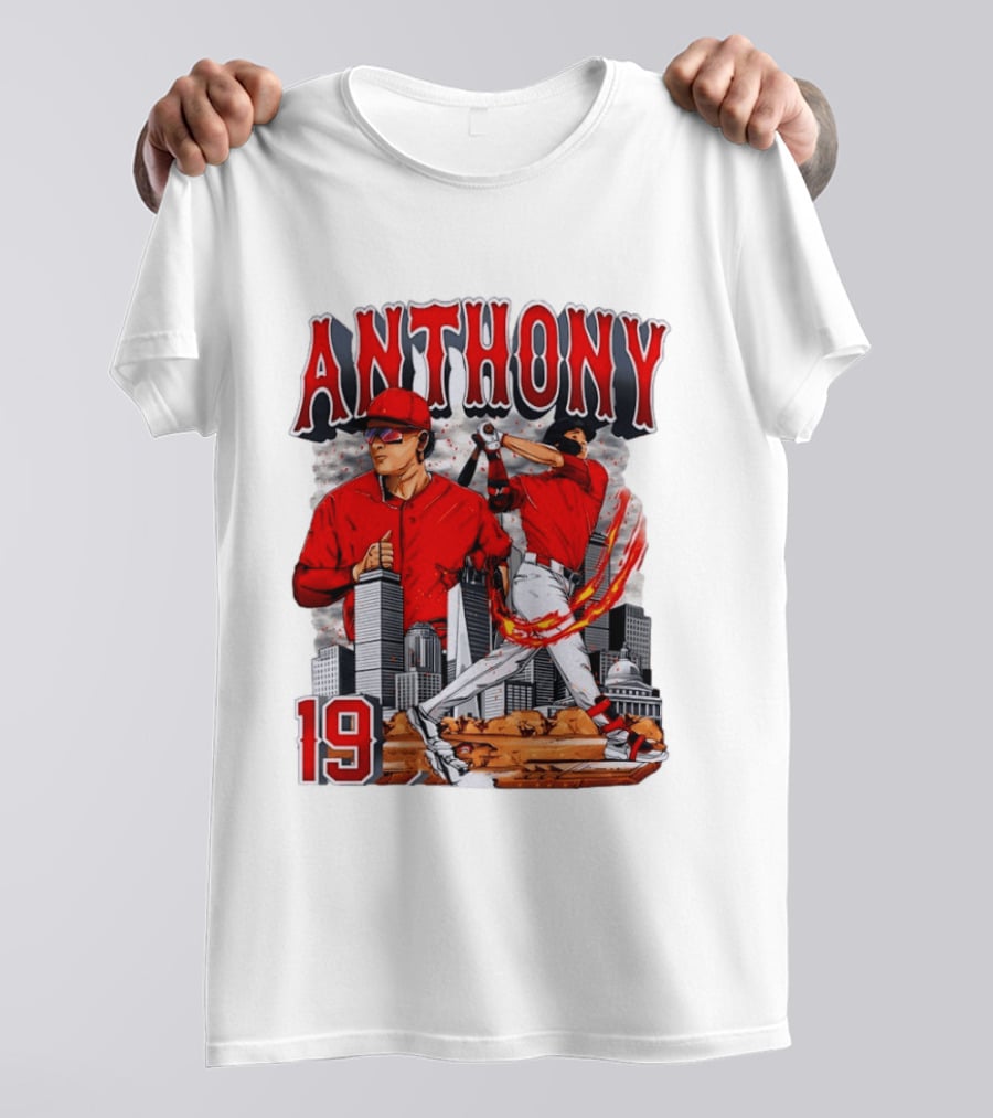Anthony 19 Boston Red Sox 2026 City Skyline Baseball T-Shirt