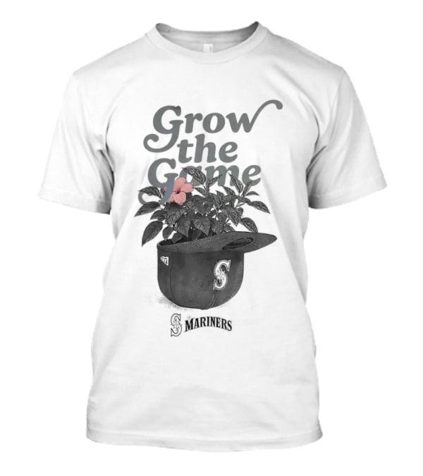 Seattle Mariners Grow The Game Hat With Flower Planting Visual T-Shirt