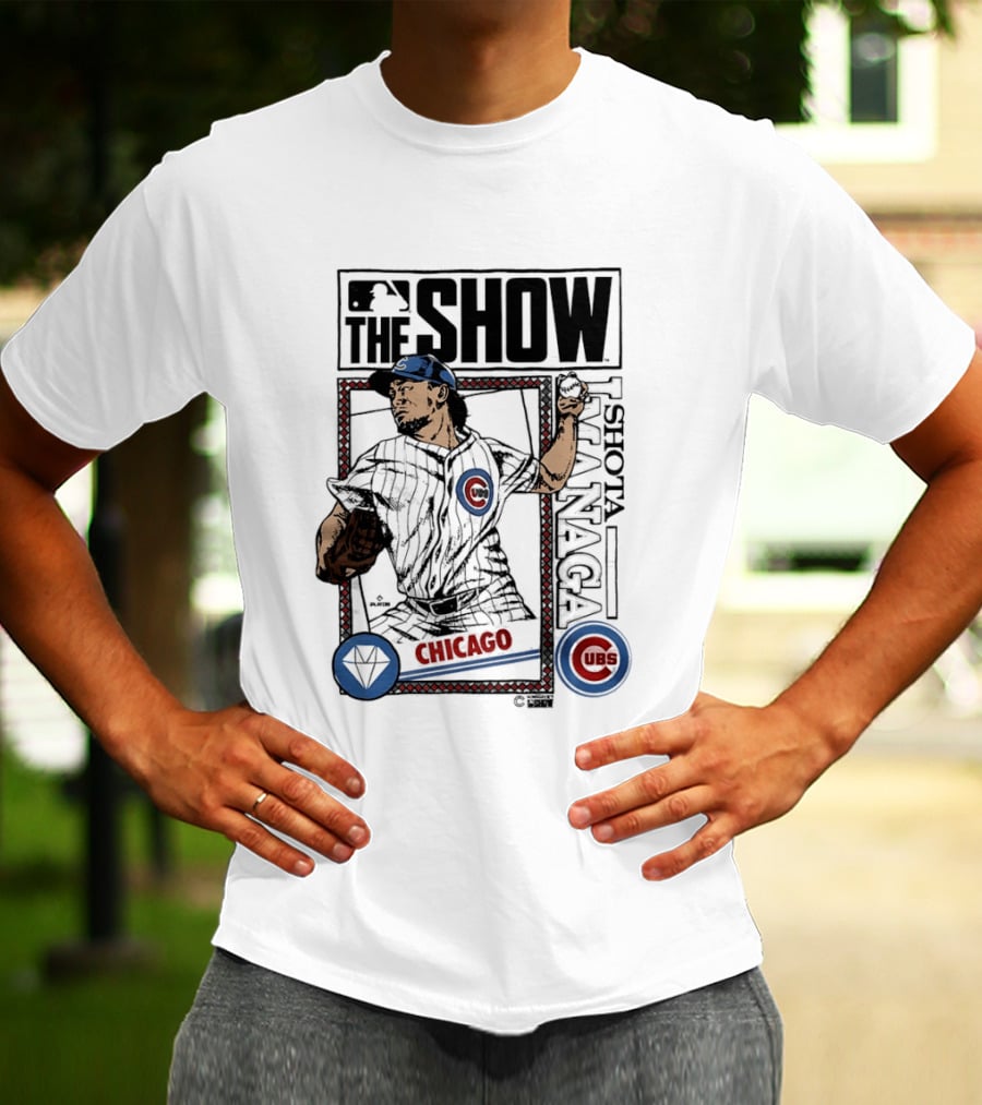 MLB The Show Shota Imanaga 18 Chicago Cubs Caricature T-Shirt