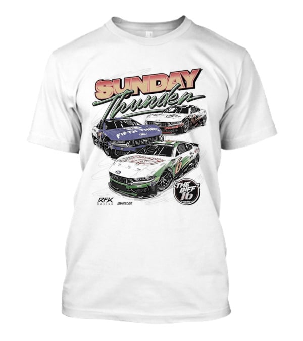 Sunday Thunder RFK Racing 2026 Darlington 6 Car Racing Event T-Shirt