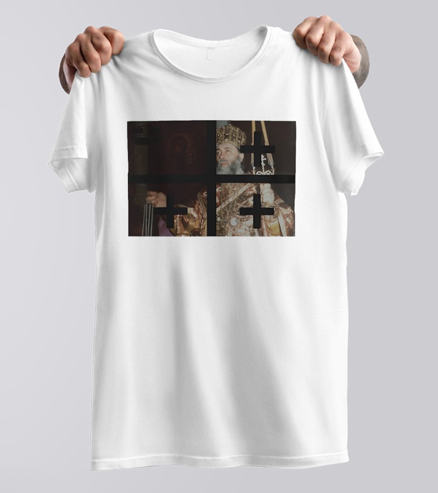 Georgian Orthodox Priest With Traditional Liturgical Garb And Crosses T-Shirt