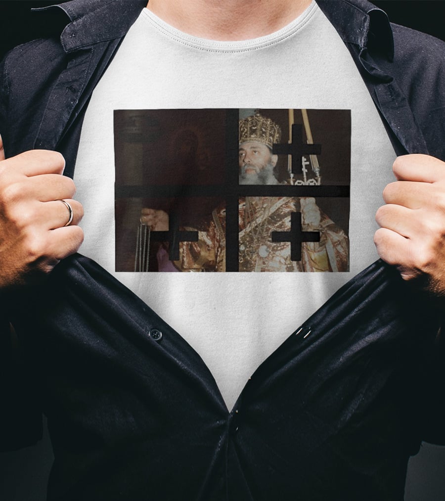 Georgian Orthodox Priest With Traditional Liturgical Garb And Crosses T-Shirt