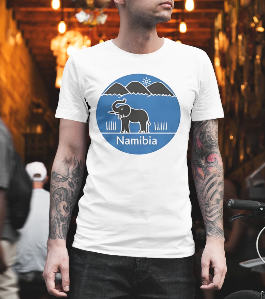 Ugo Marchal Namibia Elephant Mountains Sun T-Shirt