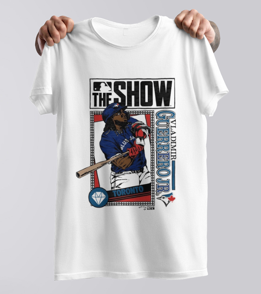 MLB The Show Vladimir Guerrero Jr 27 Toronto Blue Jays Caricature T-Shirt
