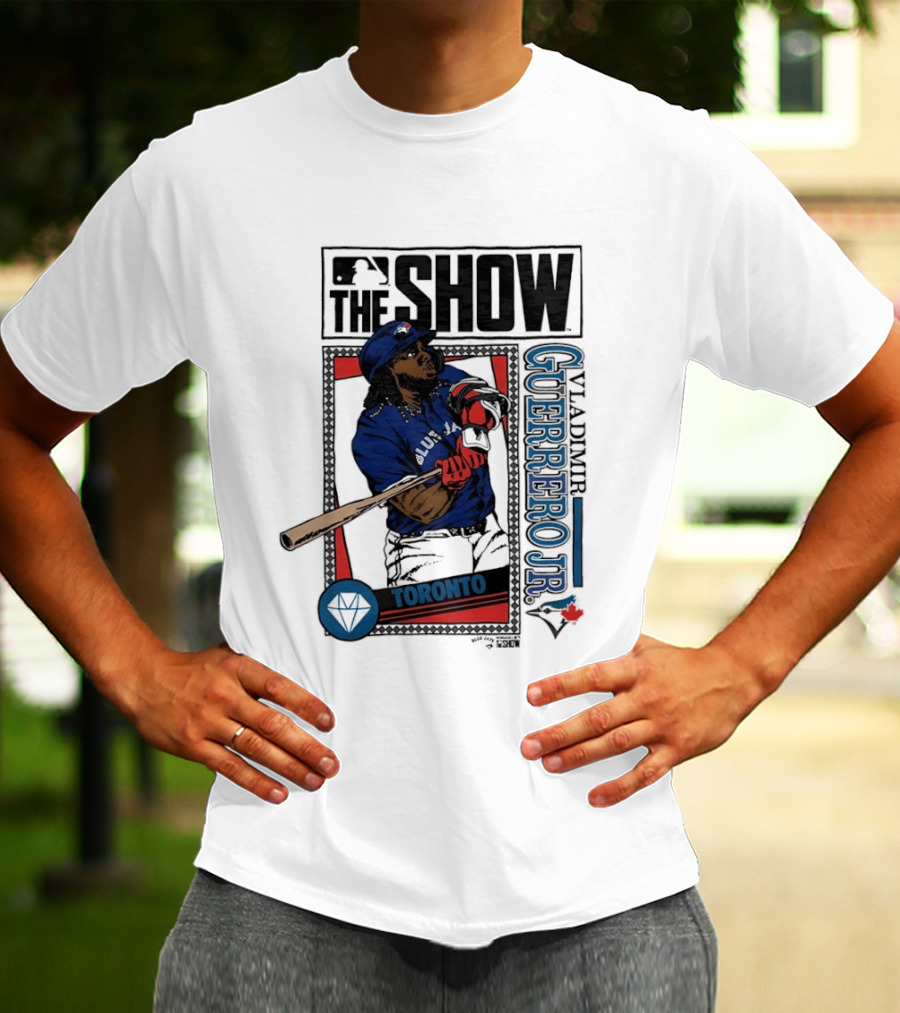 MLB The Show Vladimir Guerrero Jr 27 Toronto Blue Jays Caricature T-Shirt