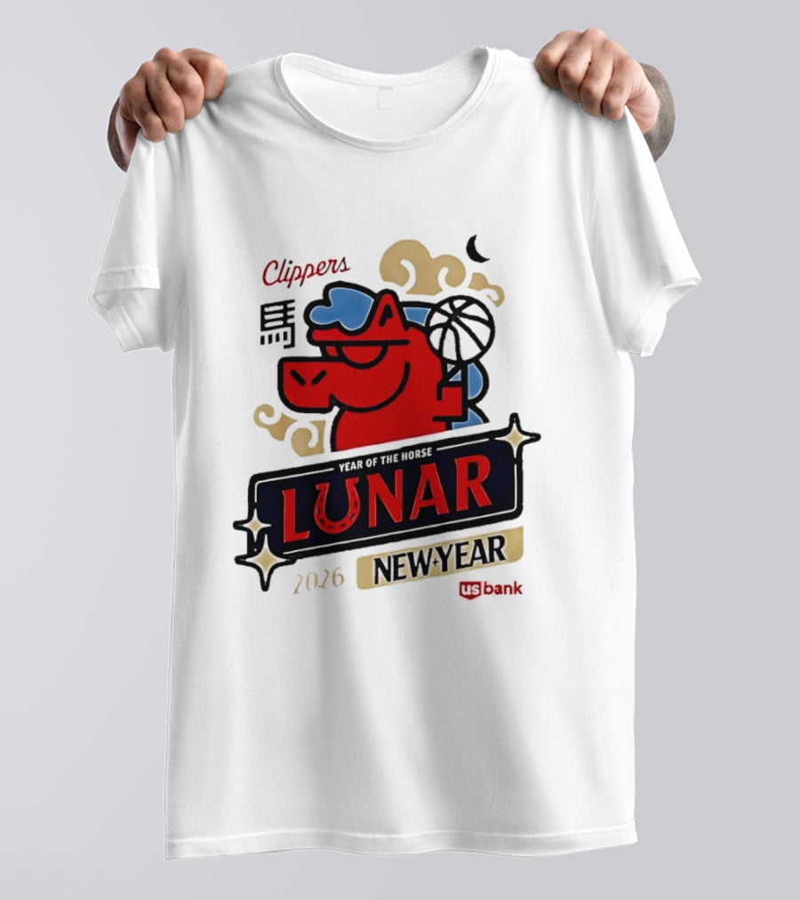 Clippers Lunar New Year 2026 Year Of The Horse NBA T-Shirt