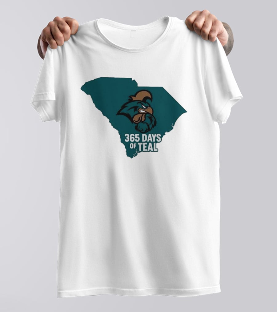 Coastal Carolina 365 Days Of Teal South Carolina Chanticleers T-Shirt