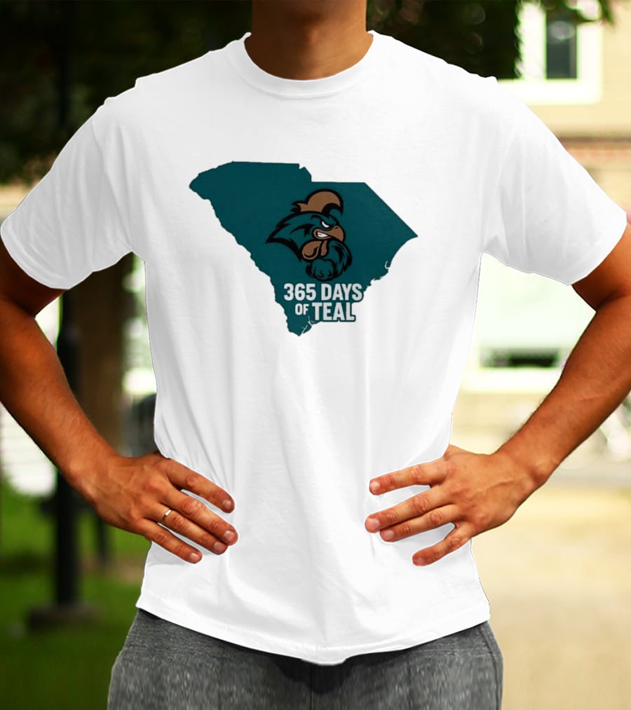 Coastal Carolina 365 Days Of Teal South Carolina Chanticleers T-Shirt