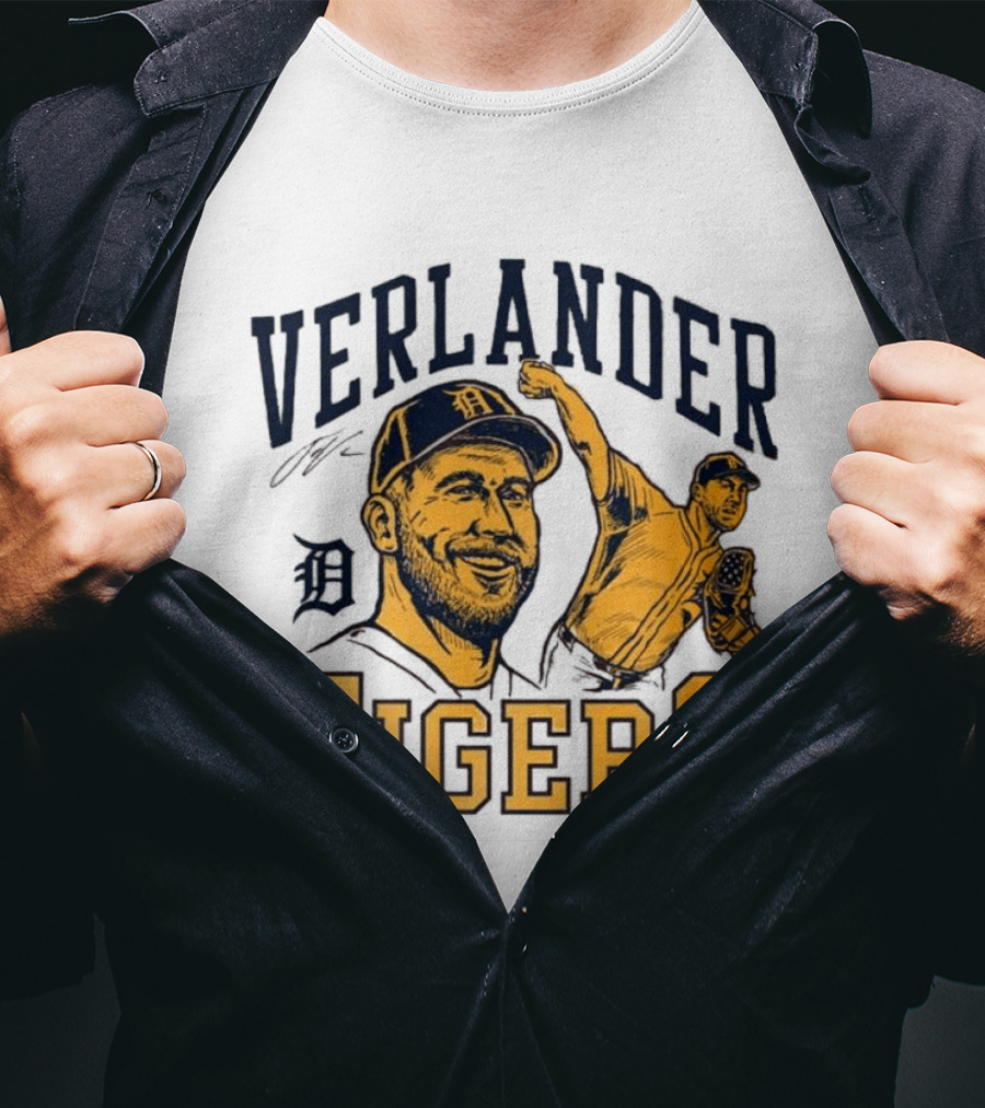 Verlander Detroit Tigers Baseball Pitcher T-Shirt