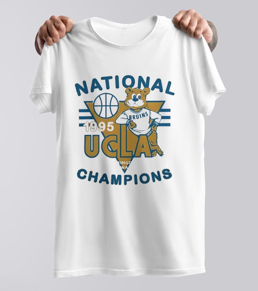 UCLA Bruins 1995 National Champions Basketball Bear T-Shirt