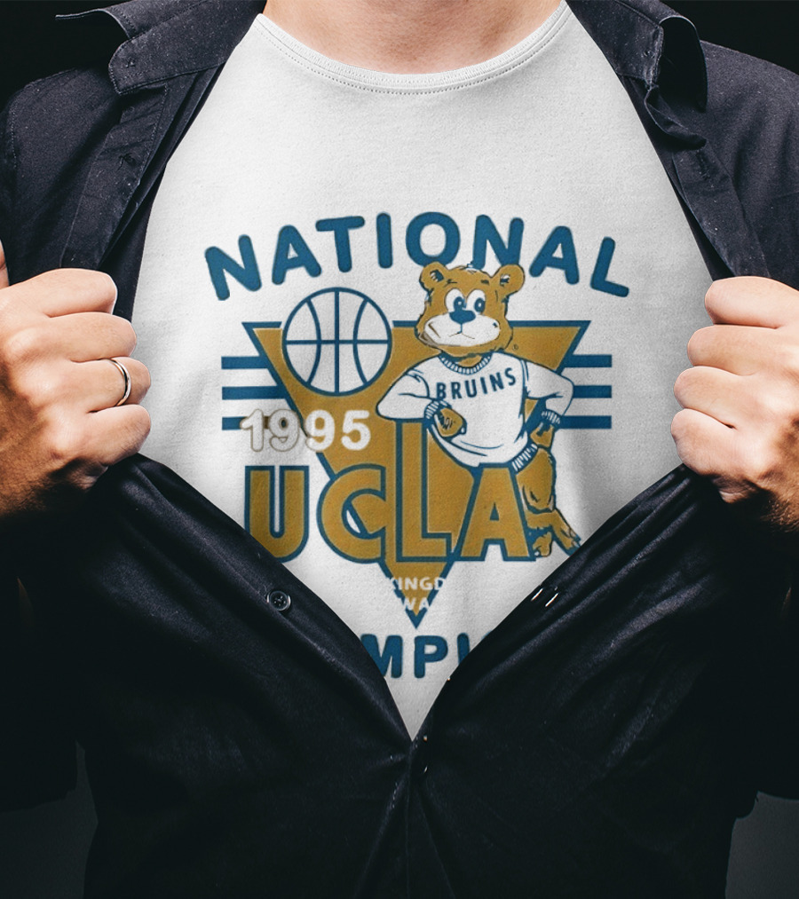 UCLA Bruins 1995 National Champions Basketball Bear T-Shirt