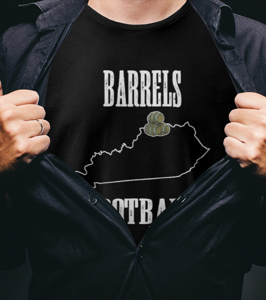 Kentucky Barrels Arena Football Barrels Football Map T-Shirt