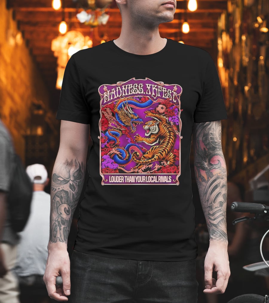 Madness TKFEST Louder Than Your Local Rivals Tiger Dragon Showdown T-Shirt
