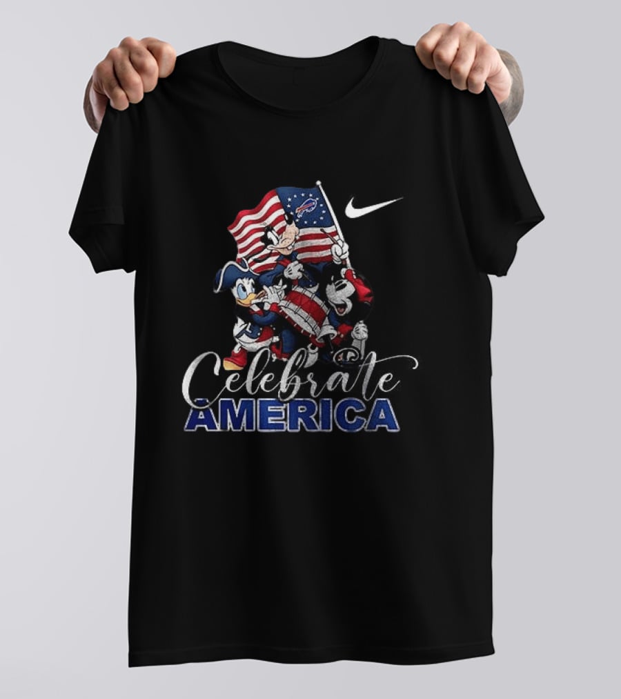 Buffalo Bills Mickey Mouse Celebrate America 250th Anniversary Nike Football T-Shirt