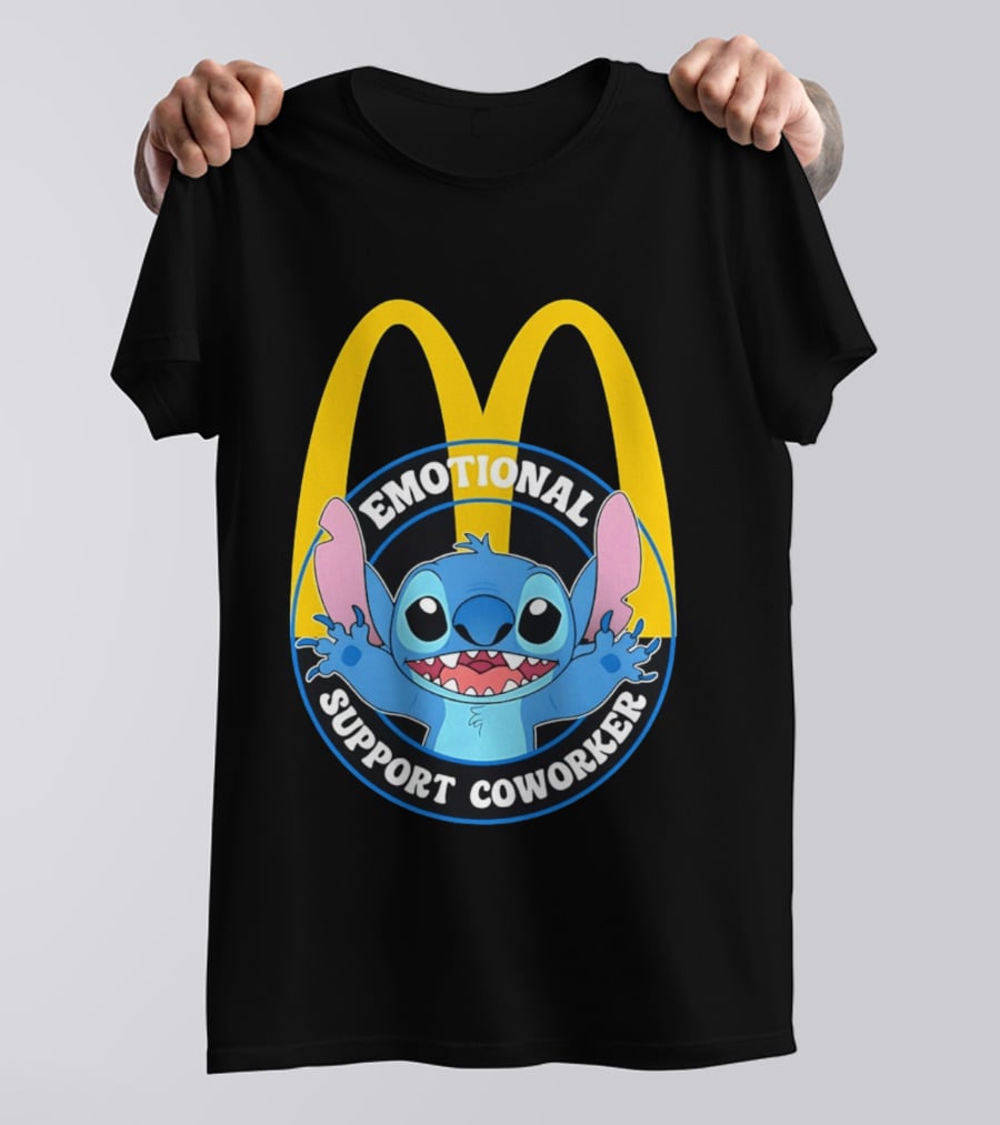 McDonald's Emotional Support Coworker Stitch T-Shirt