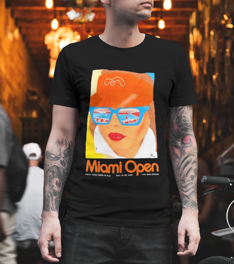 Miami Open Where Tennis Comes To Play Retro Tennis Fashion T-Shirt