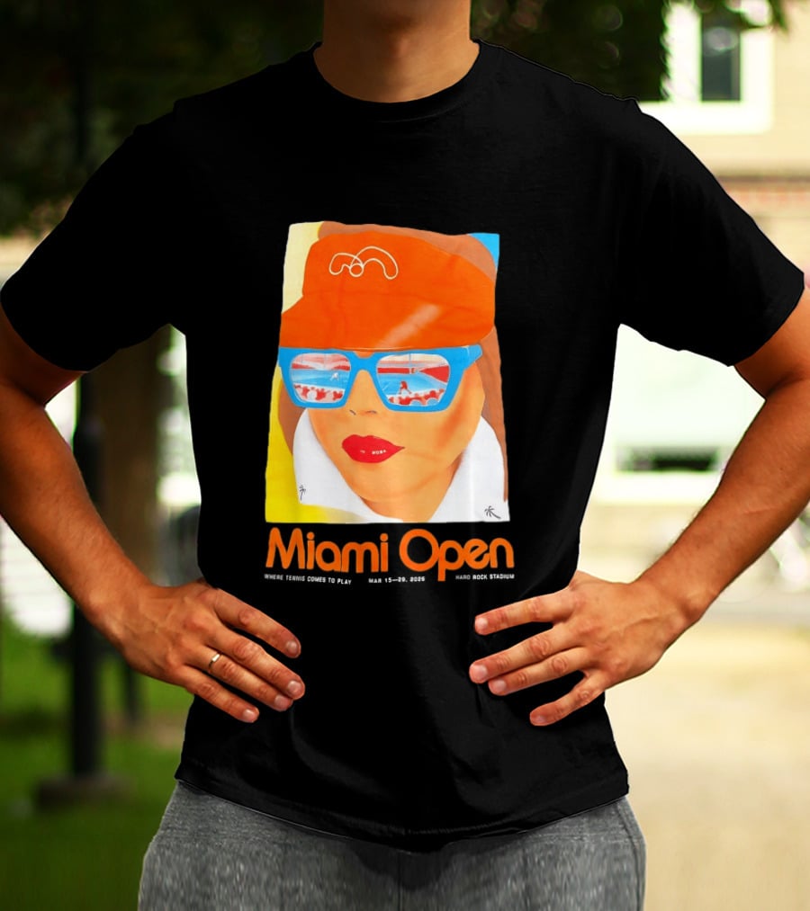 Miami Open Where Tennis Comes To Play Retro Tennis Fashion T-Shirt