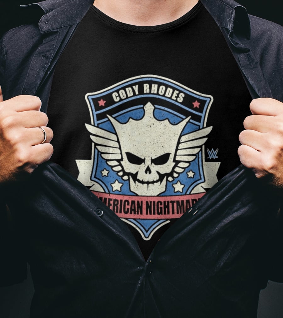 Cody Rhodes American Nightmare Skull Wings WWE Stars T-Shirt