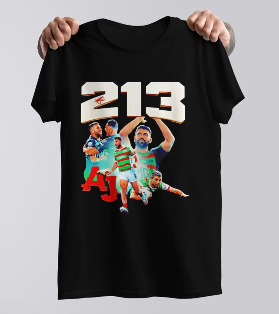 South Sydney Rabbitohs Alex Johnston 213 Record Breaker AJ Rugby T-Shirt