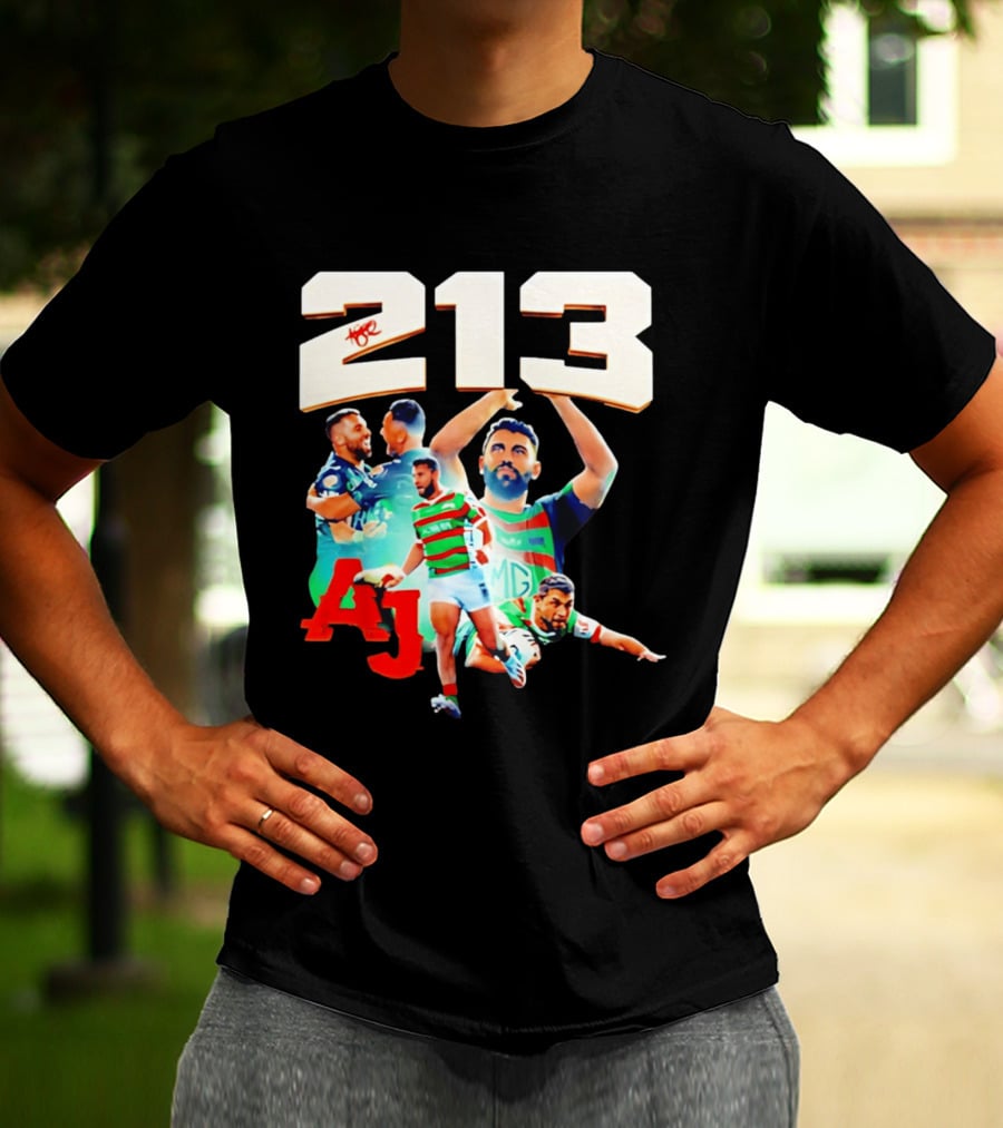 South Sydney Rabbitohs Alex Johnston 213 Record Breaker AJ Rugby T-Shirt