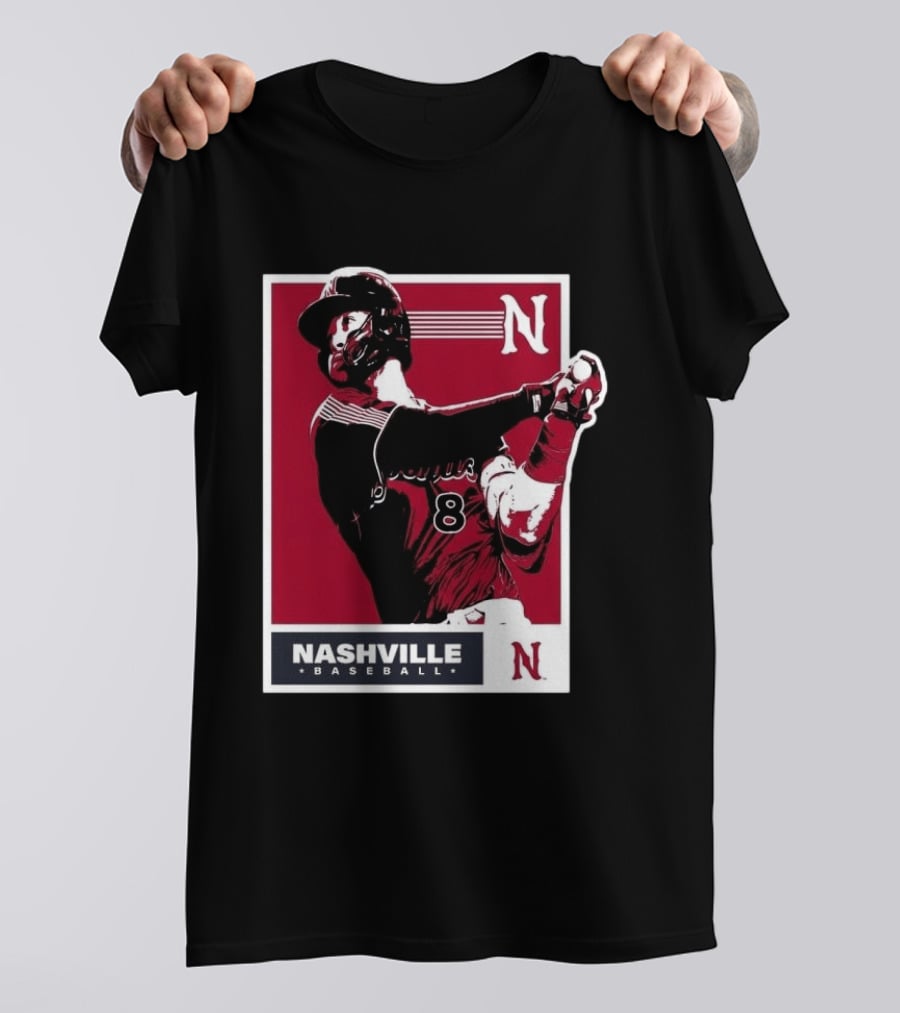 Nashville Baseball 2026 Sounds Tour Yankees Player Number 8 T-Shirt