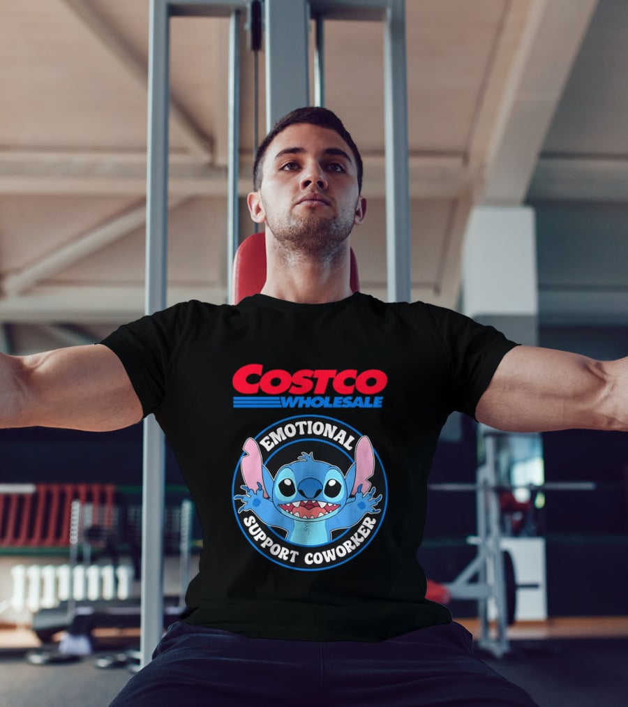 Costco Wholesale Emotional Support Coworker Stitch T-Shirt