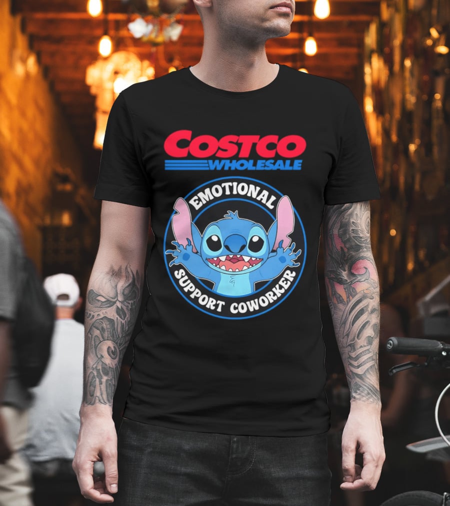 Costco Wholesale Emotional Support Coworker Stitch T-Shirt