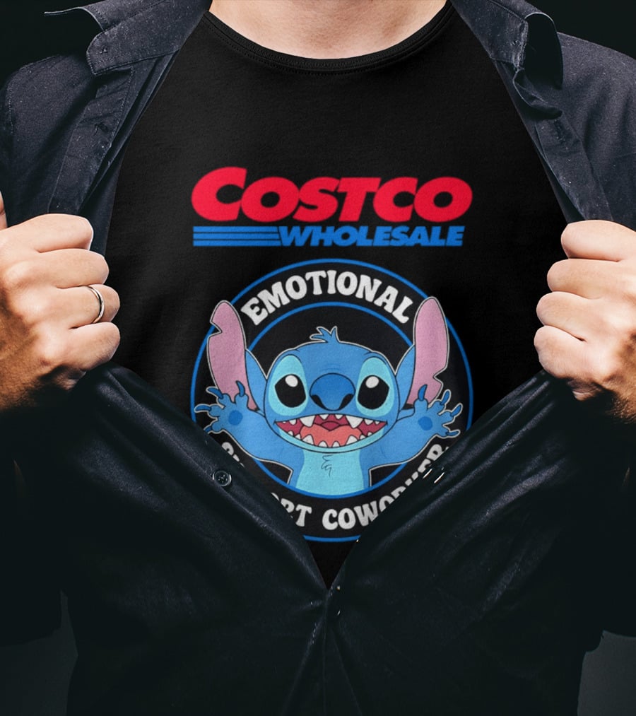 Costco Wholesale Emotional Support Coworker Stitch T-Shirt