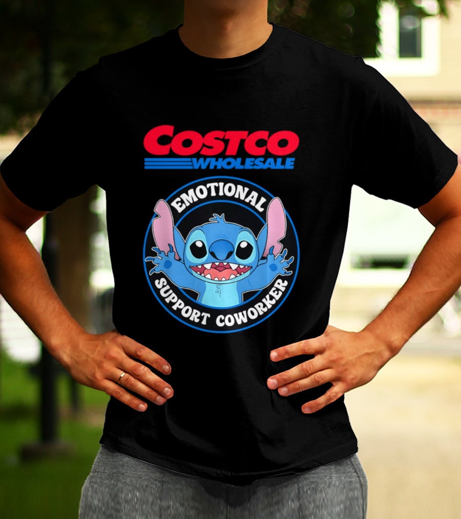 Costco Wholesale Emotional Support Coworker Stitch T-Shirt