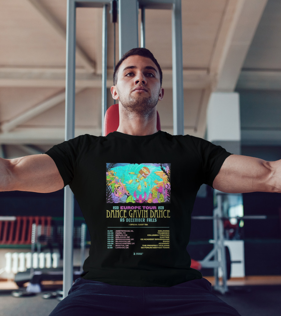 Dance Gavin Dance As December Falls 2026 UK EU Tour Schedule Dates T-Shirt