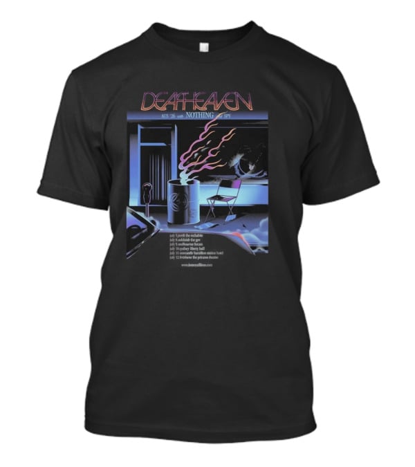 Deafheaven AUS NZ 2026 Tour With Nothing And Spy Retro Aesthetic T-Shirt