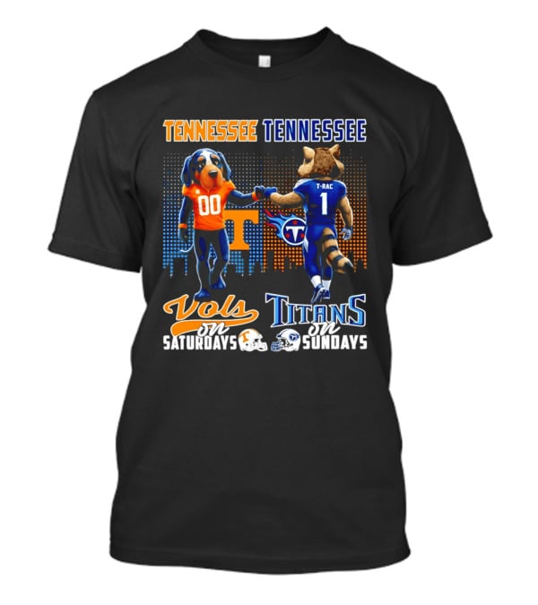 Tennessee Vols On Saturdays Titans On Sundays City Skyline T-Shirt