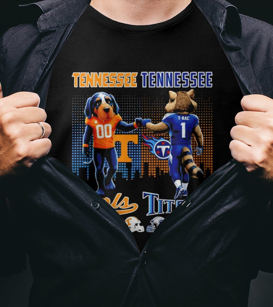Tennessee Vols On Saturdays Titans On Sundays City Skyline T-Shirt