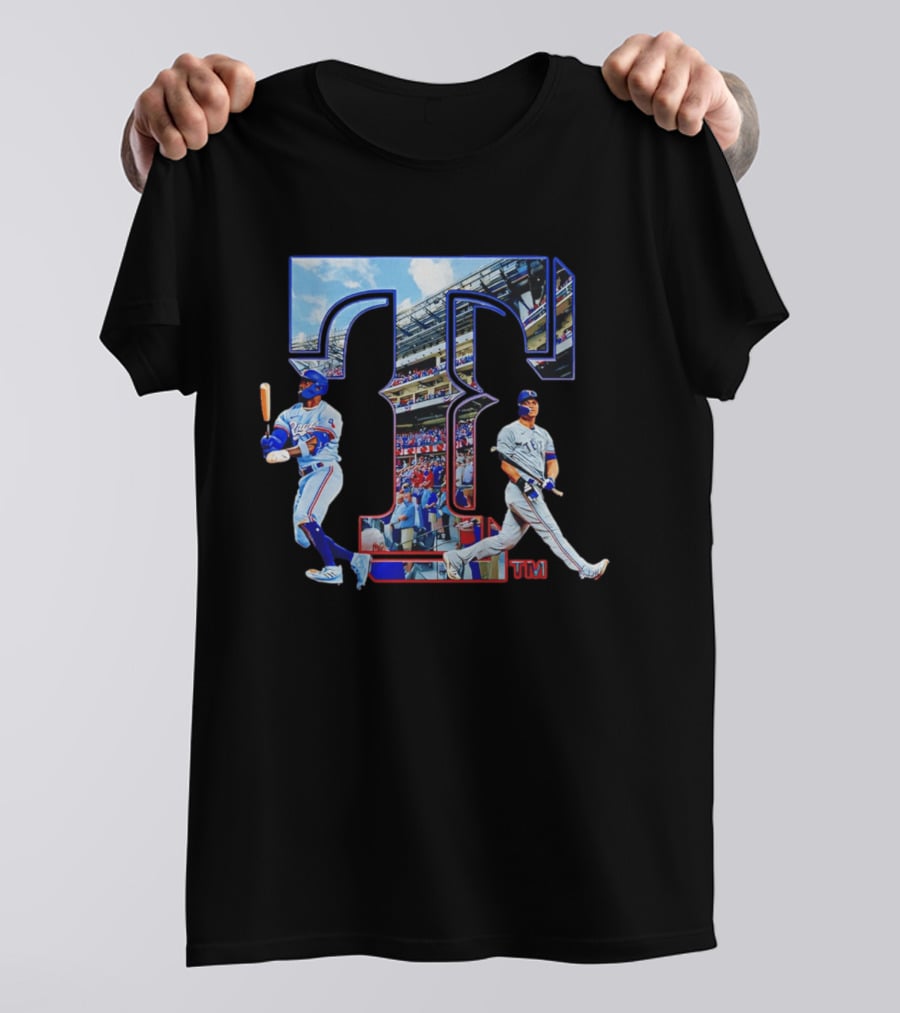 Texas Rangers Stadium Baseball Players T-Shirt