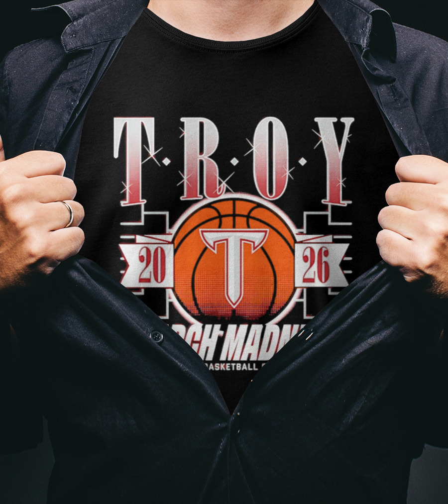 Troy Trojans 2026 March Madness NCAA Men's Basketball Championship T-Shirt