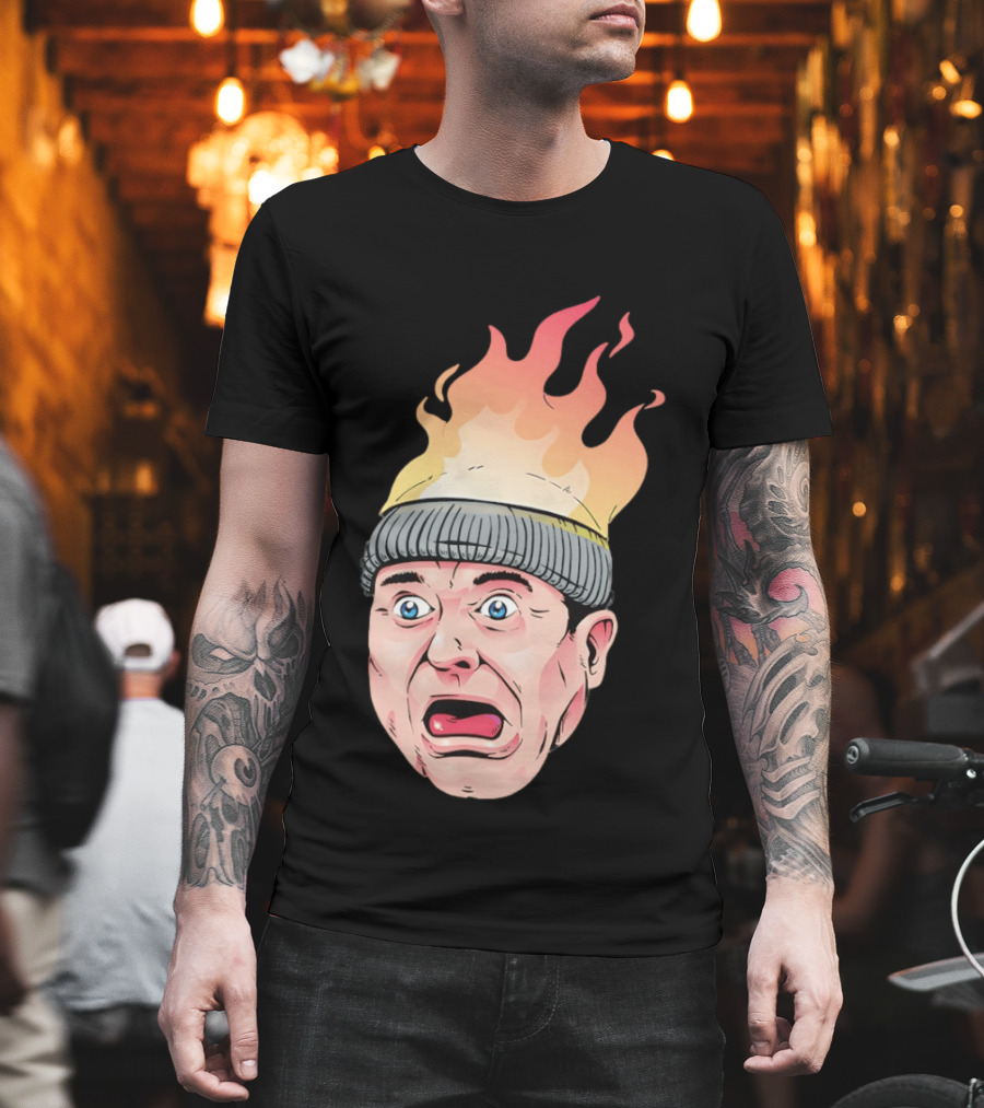 Home Alone Harry Head On Fire Meme T-Shirt