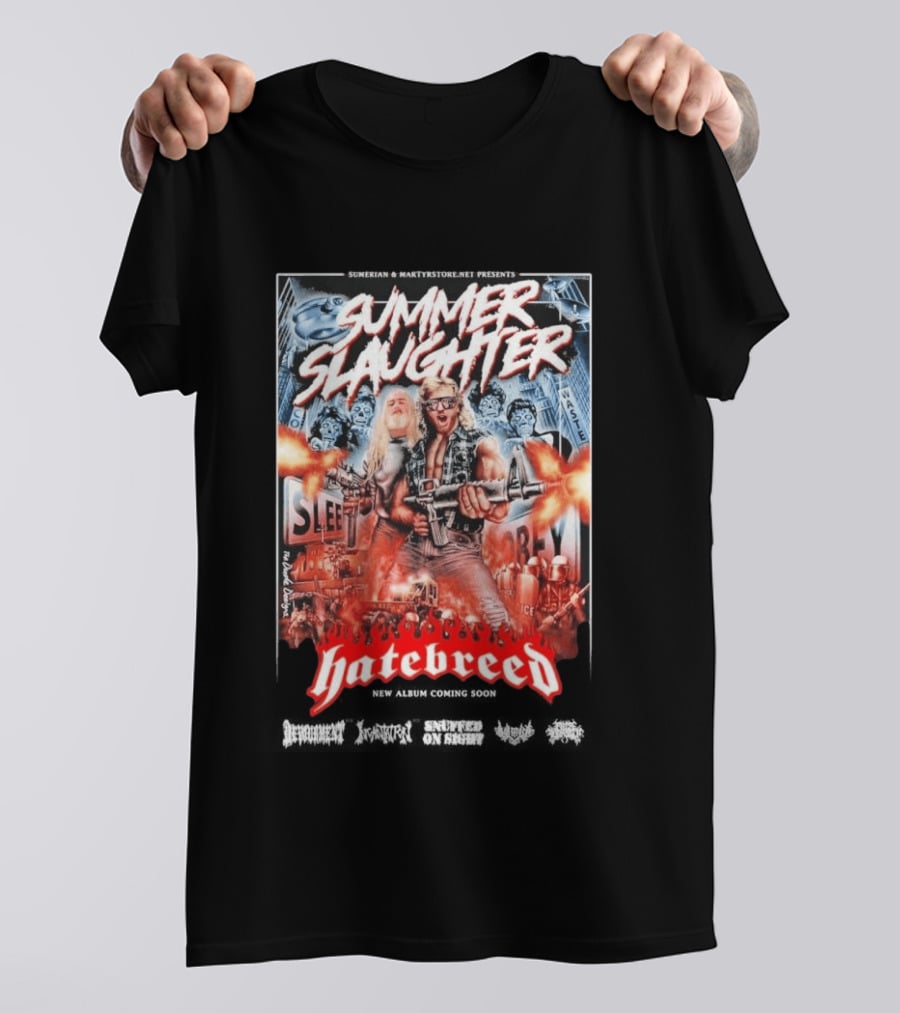 Summer Slaughter Hatebreed Tour 2026 Metal Festival North America Lineup T-Shirt