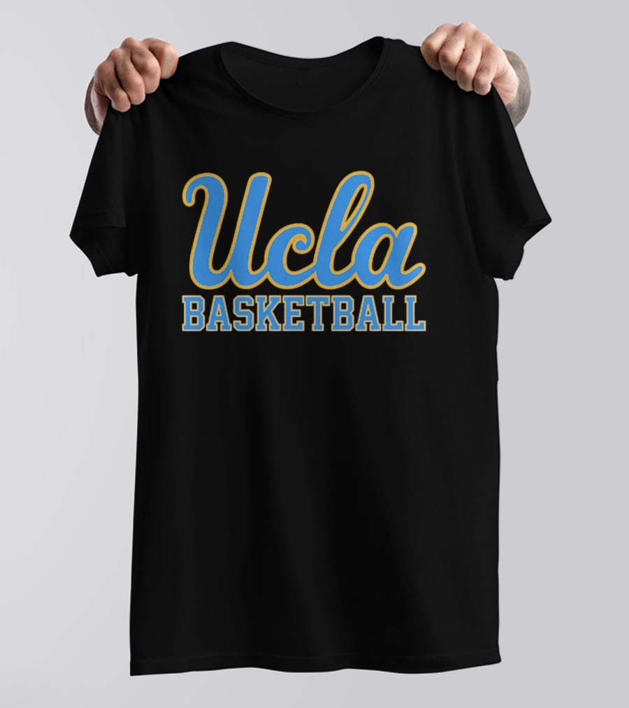 UCLA Basketball Script Text Blue And Gold T-Shirt