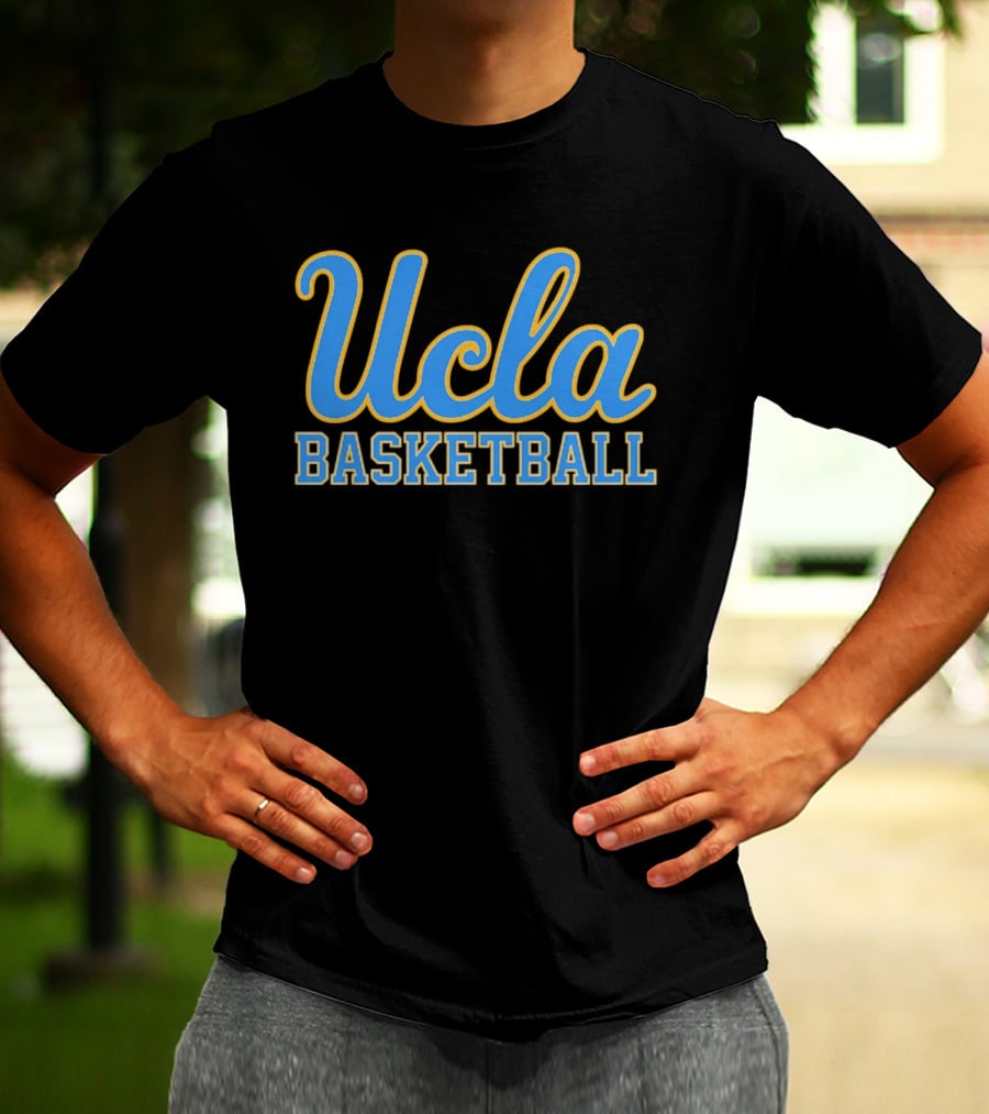 UCLA Basketball Script Text Blue And Gold T-Shirt