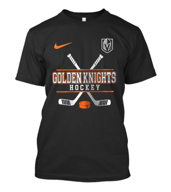 Nike Vegas Golden Knights Hockey Crossed Sticks T-Shirt