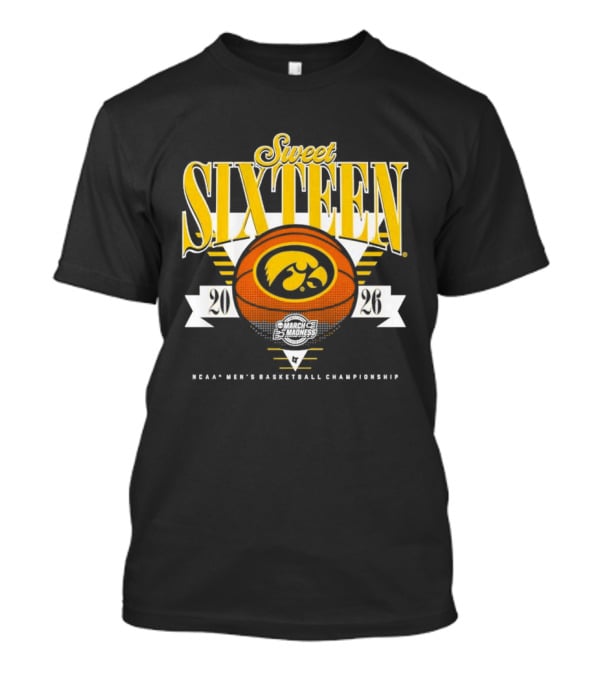 Iowa Hawkeyes NCAA MBB 2026 Sweet Sixteen Basketball Championship T-Shirt
