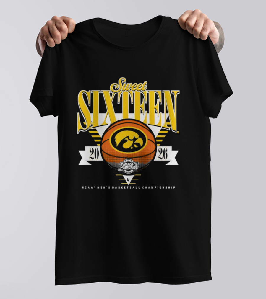Iowa Hawkeyes NCAA MBB 2026 Sweet Sixteen Basketball Championship T-Shirt