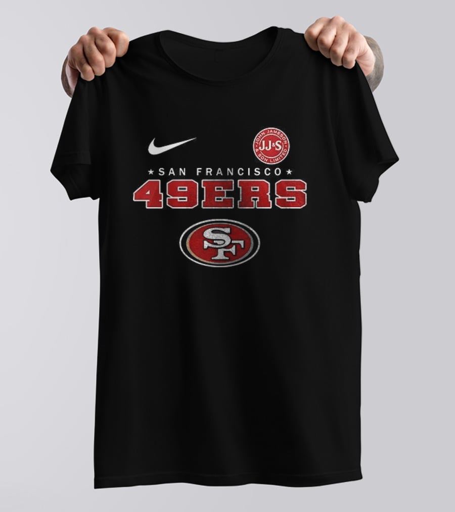 Nike San Francisco 49ers Jameson Irish Whiskey Sine Metu Est 1780 T-Shirt
