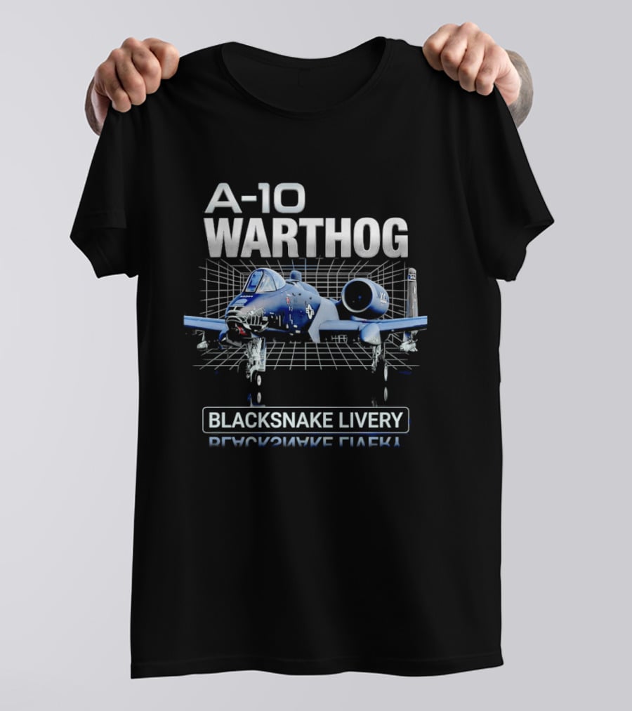 A 10 Warthog Blacksnake Livery Military Aircraft T-Shirt