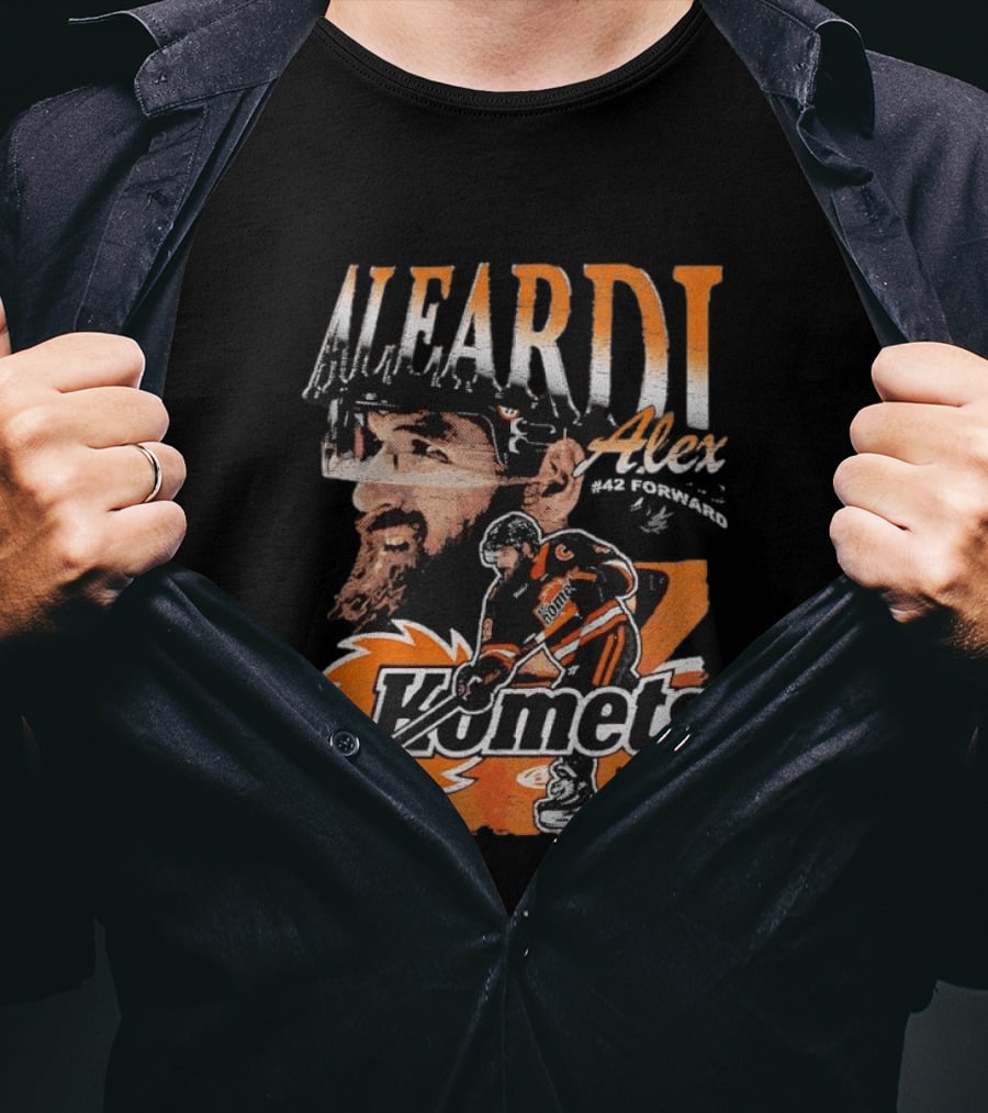 Alex Aleardi #42 Komets Forward Hockey T-Shirt