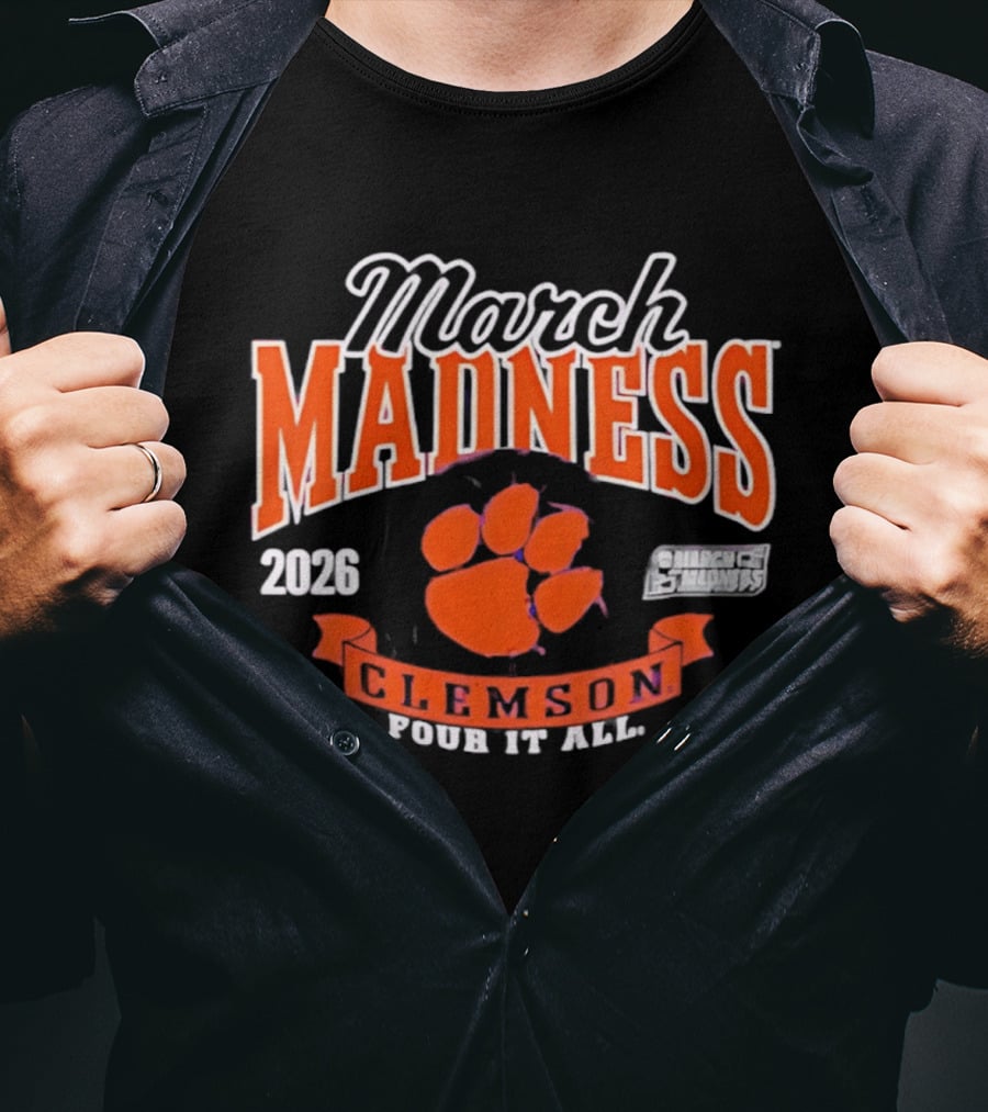 Clemson March Madness 2026 NCAA Women's Basketball Four It All T-Shirt
