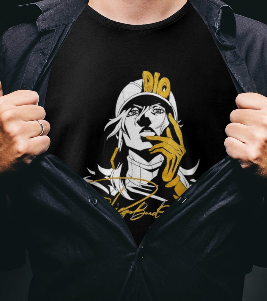Dio JoJo's Bizarre Adventure Steel Ball Run Golden Signature T-Shirt