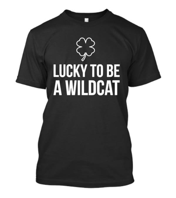Lucky To Be A Wildcat Clover St Patrick's Day T-Shirt