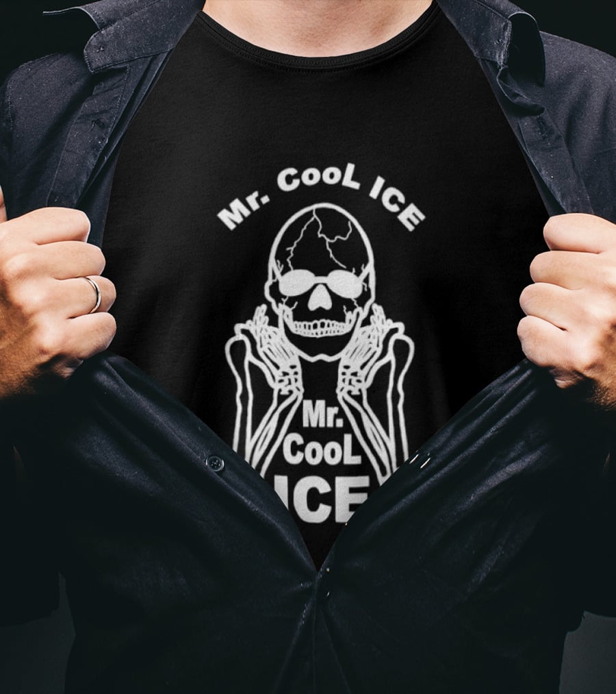 Mr. Cool ICE Skeleton Moody Neon Skull T-Shirt